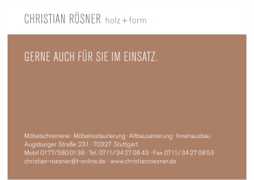 Christian Rösner
Holz + Form in Stuttgart